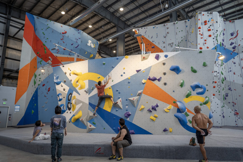 Indoor rock climbing gym at Lakewood