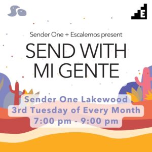 Send with mi gente meetup flyer