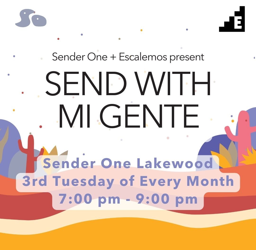 Send with mi gente meetup flyer